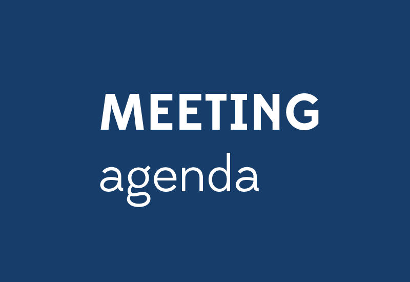 March 19th – Meeting Agenda